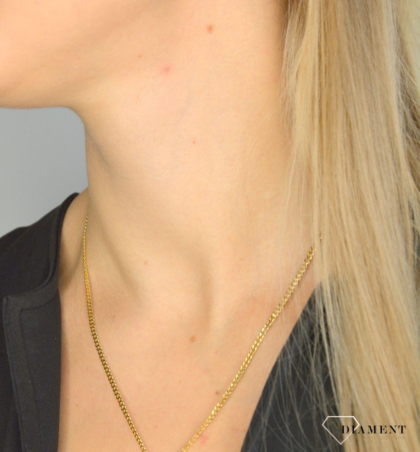 Złoty łańcuszek 333 pancerka 2,5 mm DIA-LAN-1467-333 2,5mm.jpg